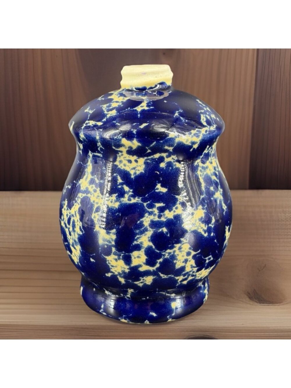Bennington pottery soap dispenser Agate Blue
